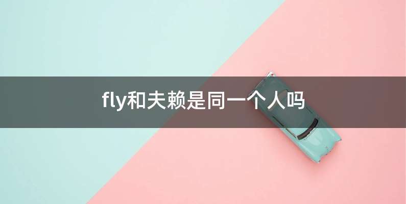 fly和夫赖是同一个人吗