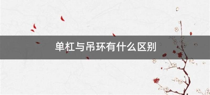 单杠与吊环有什么区别