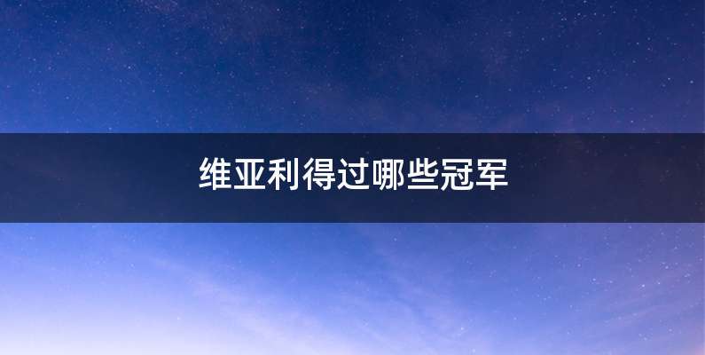 维亚利得过哪些冠军