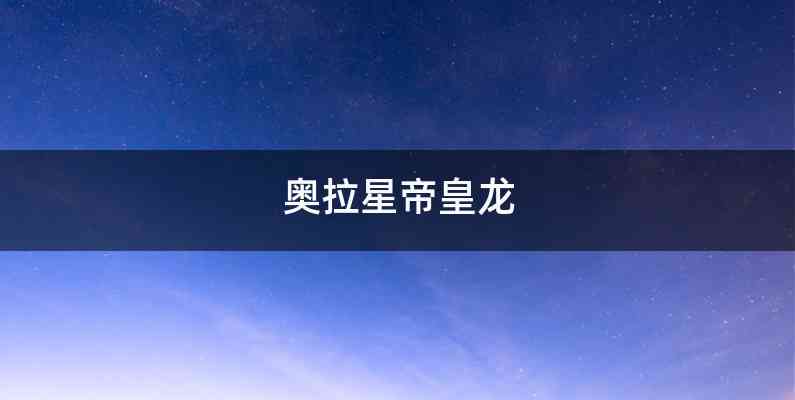 奥拉星帝皇龙