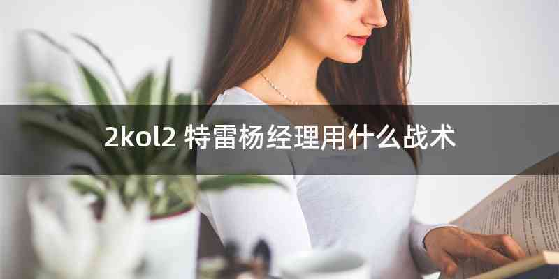 2kol2 特雷杨经理用什么战术