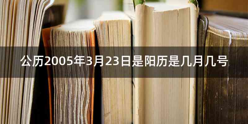 公历2005年3月23日是阳历是几月几号