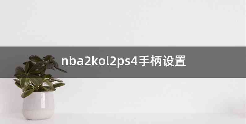 nba2kol2ps4手柄设置