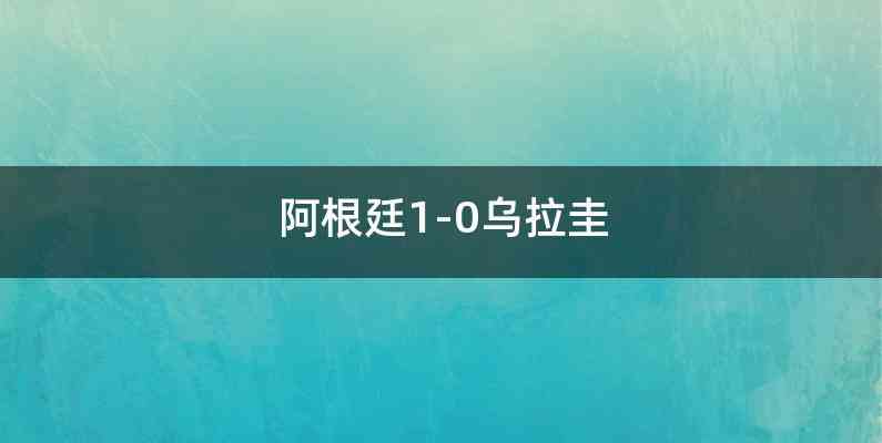 阿根廷1-0乌拉圭