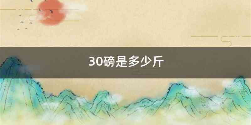 30磅是多少斤