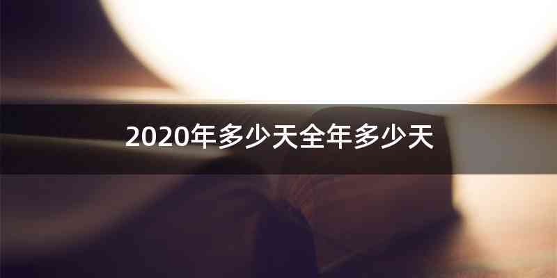 2020年多少天全年多少天