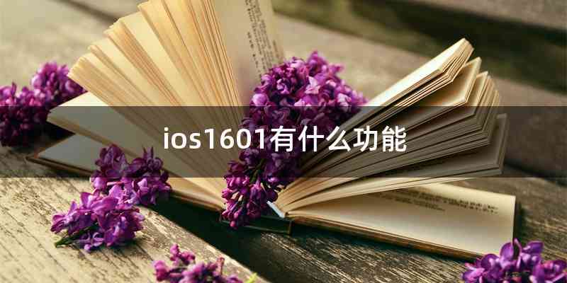 ios1601有什么功能