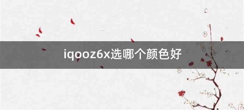 iqooz6x选哪个颜色好