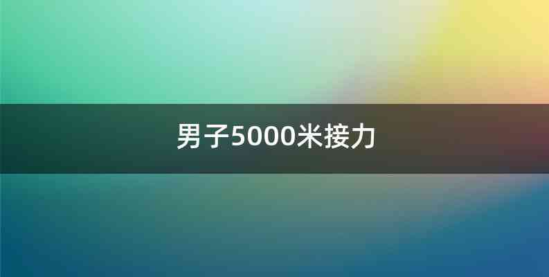 男子5000米接力