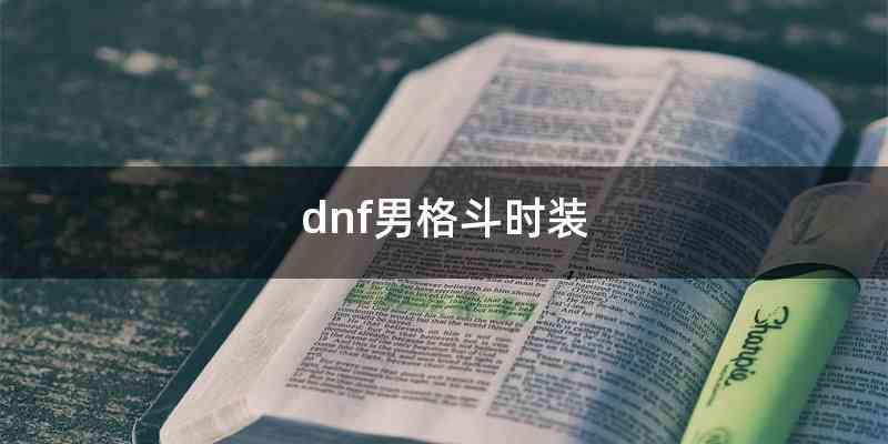 dnf男格斗时装