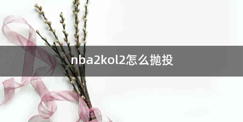 nba2kol2怎么抛投