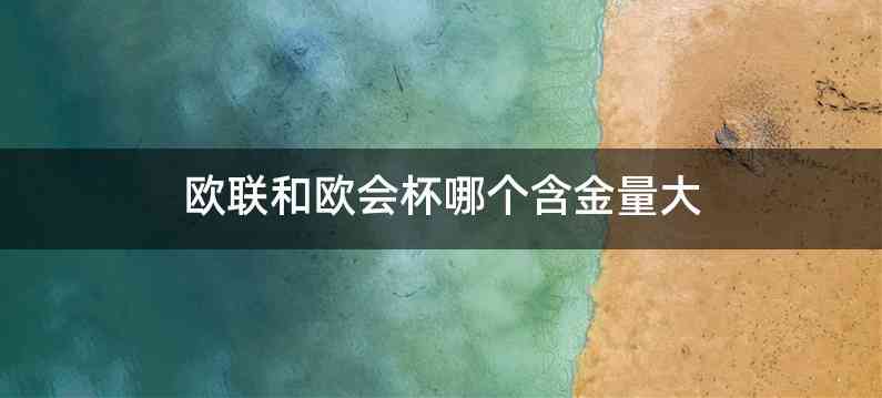 欧联和欧会杯哪个含金量大