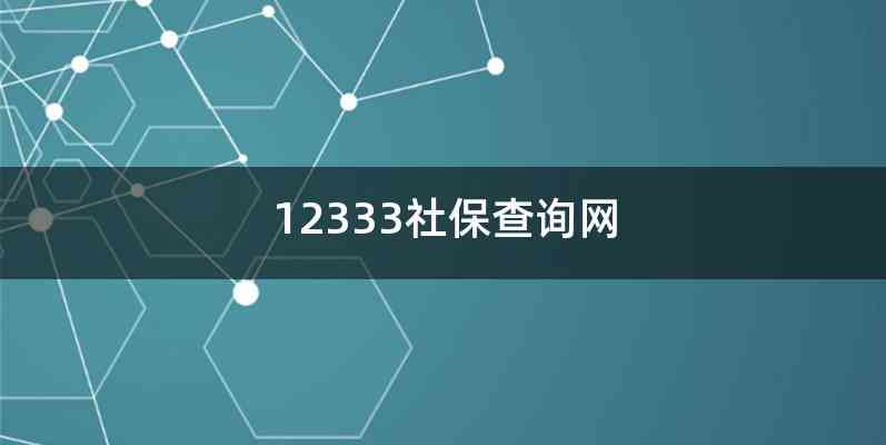 12333社保查询网