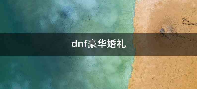 dnf豪华婚礼