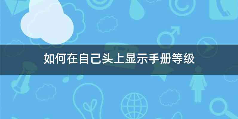 如何在自己头上显示手册等级