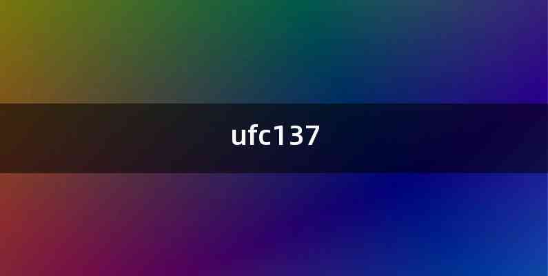 ufc137