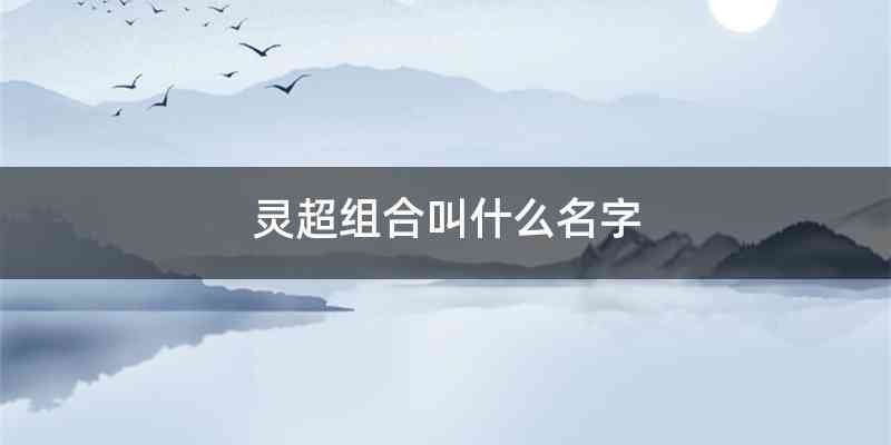 灵超组合叫什么名字