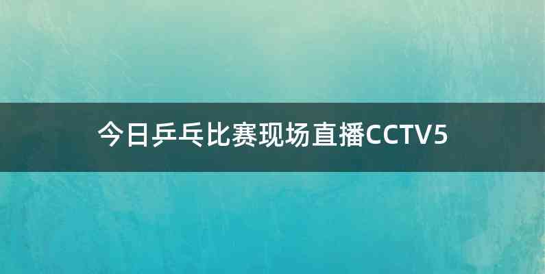 今日乒乓比赛现场直播CCTV5
