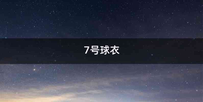 7号球衣