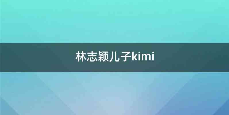 林志颖儿子kimi