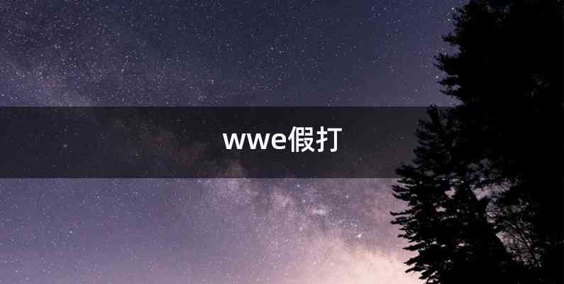 wwe假打