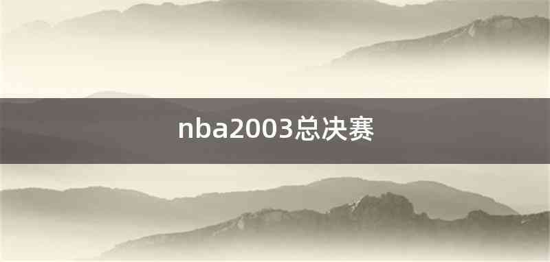 nba2003总决赛