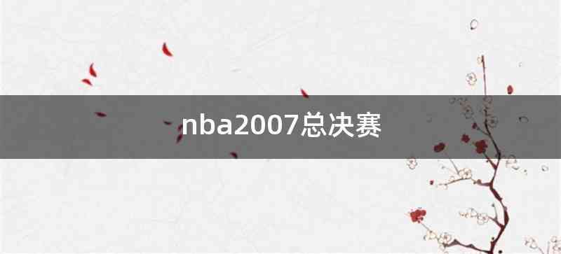 nba2007总决赛