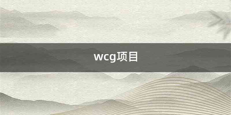 wcg项目