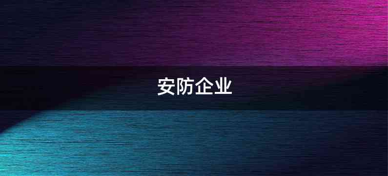 安防企业