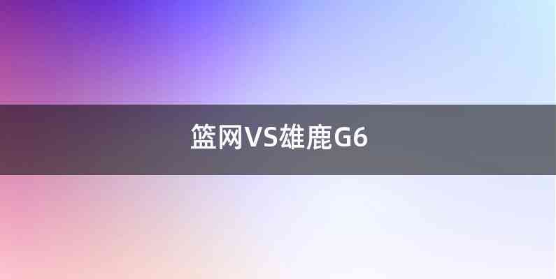 篮网VS雄鹿G6