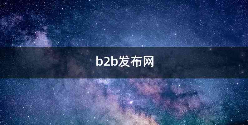 b2b发布网