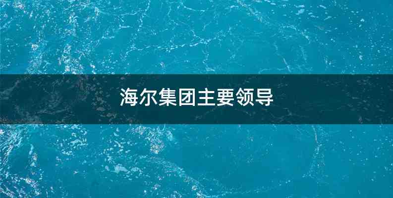 海尔集团主要领导