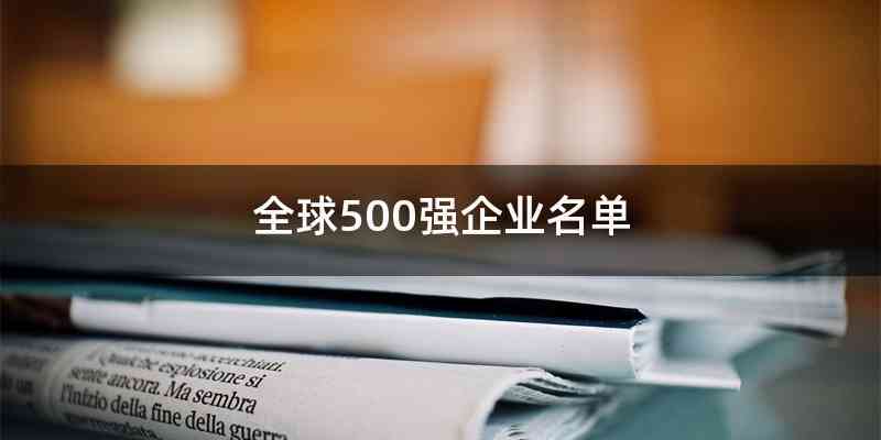 全球500强企业名单