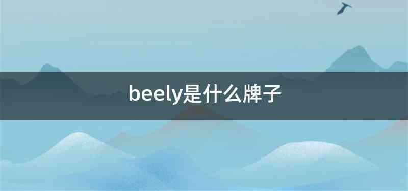 beely是什么牌子
