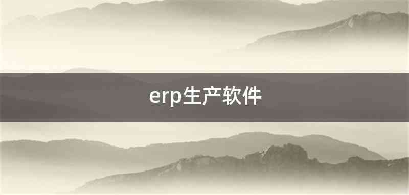 erp生产软件