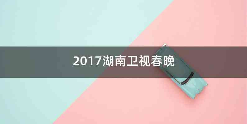 2017湖南卫视春晚