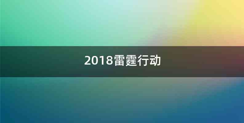 2018雷霆行动