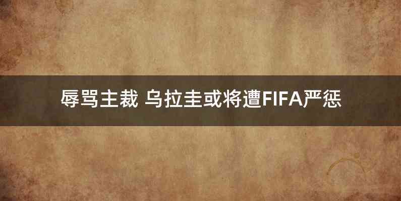 辱骂主裁 乌拉圭或将遭FIFA严惩