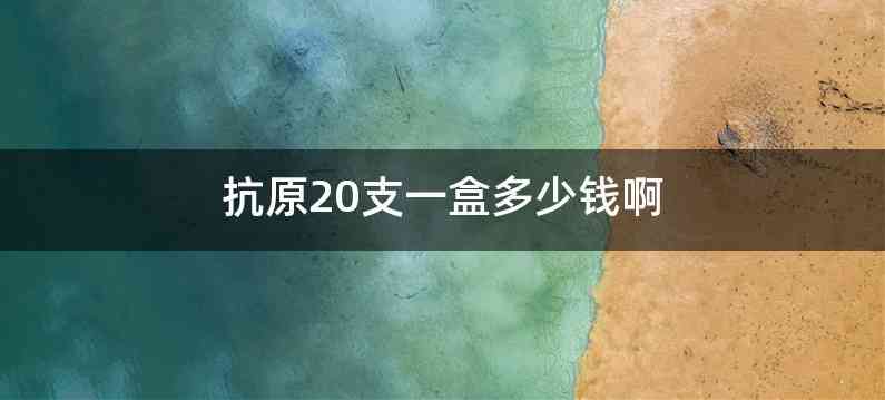 抗原20支一盒多少钱啊